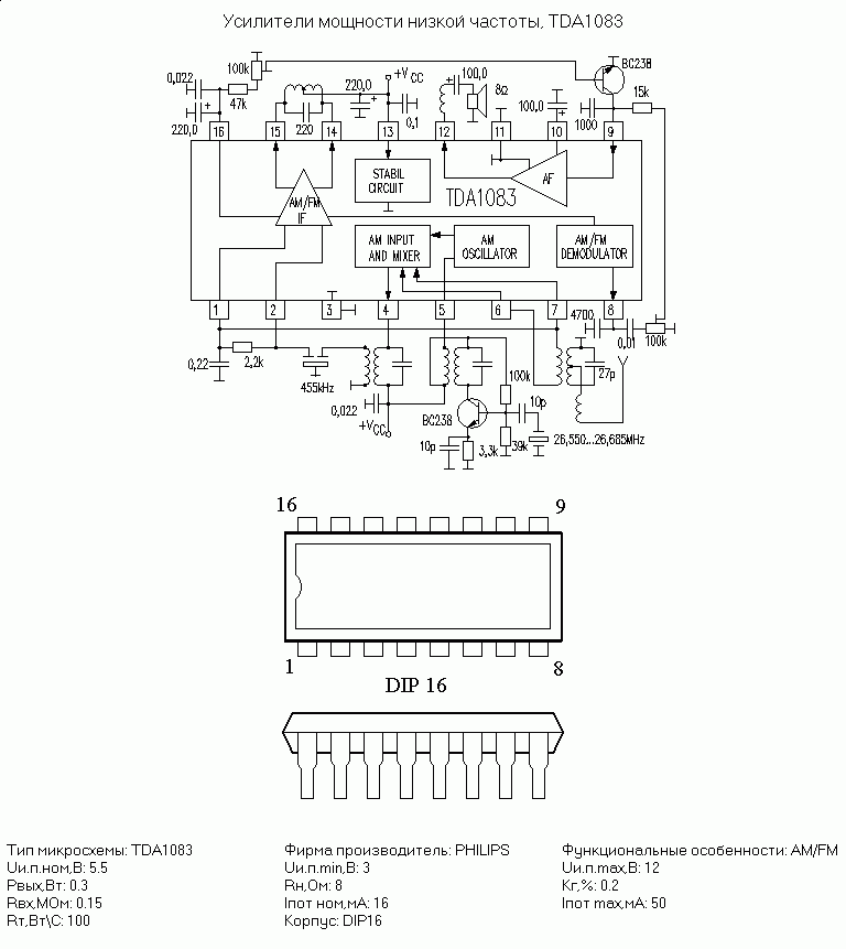 Радиоприемник на микросхеме К174ХА10